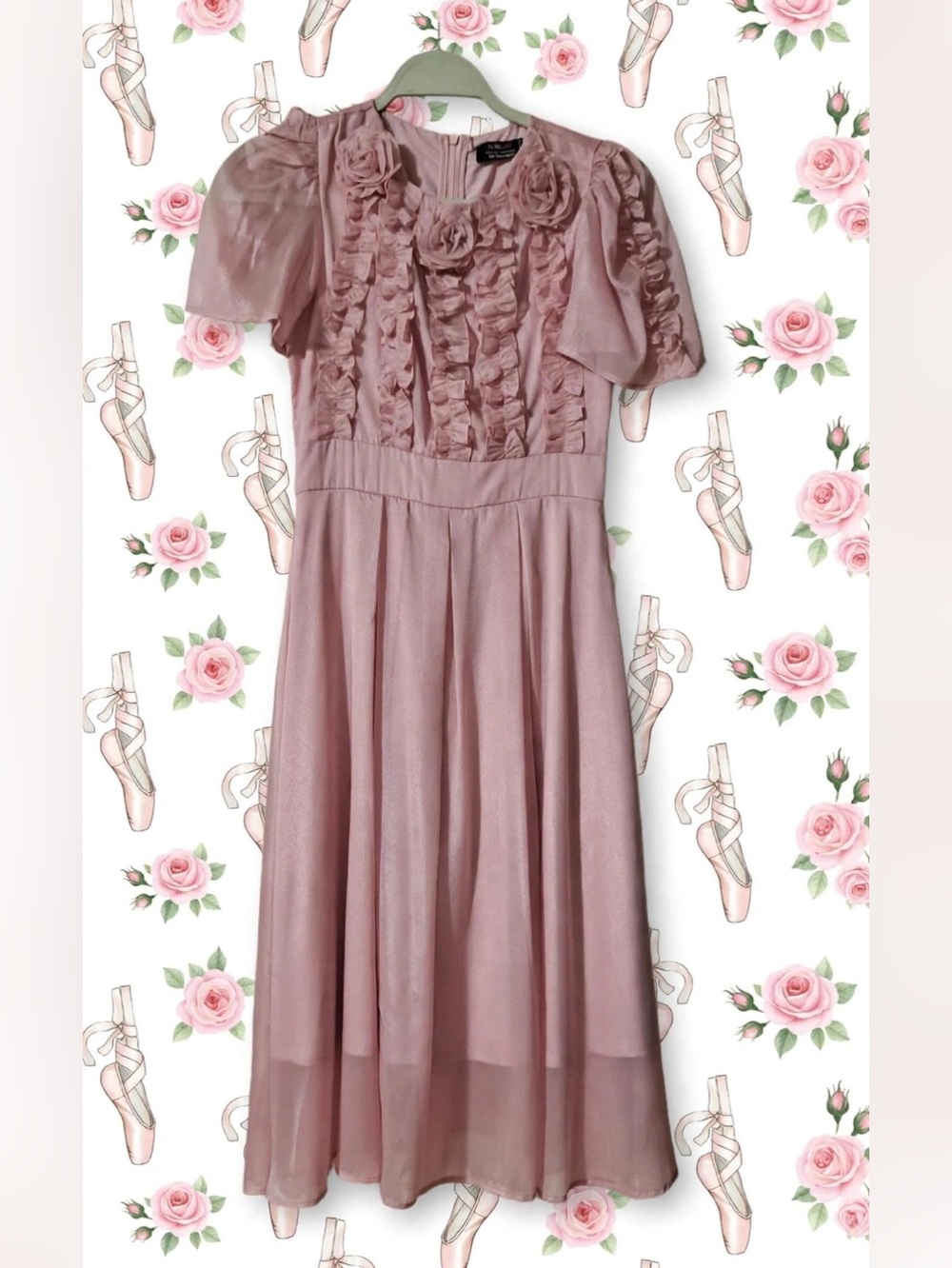 Pink Rosette Dress